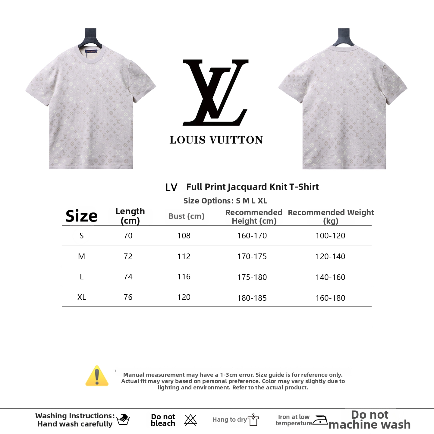 Louis Vuitton/LV Monogram Jacquard Knit Short-Sleeve Top