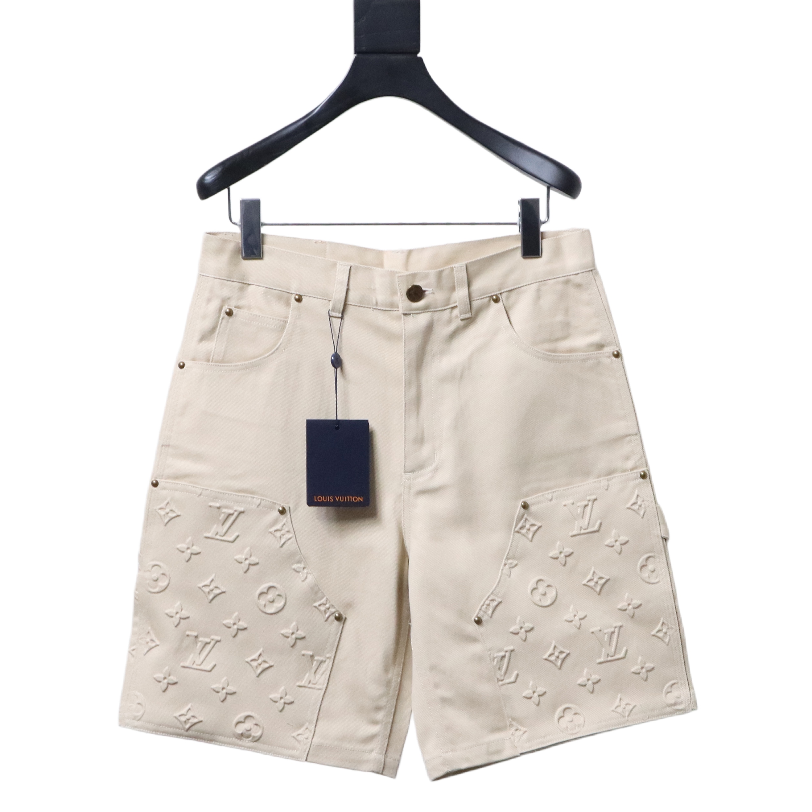 Louis Vuitton/LV Monogram Embossed Denim Shorts