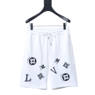 Louis Vuitton LV SS26 Ghost Monogram Embroidery Shorts Black/White 01