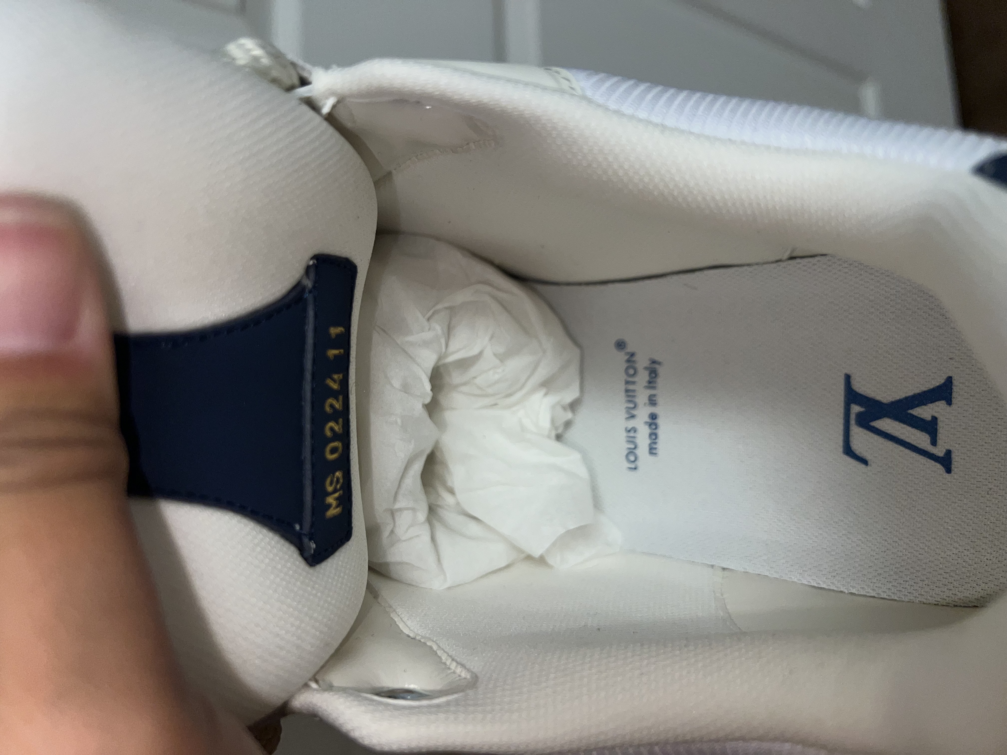 Replica Louis Vuitton Leather lace up Fashionable Board Shoes Blue,51BCOLRB review Krystal 06