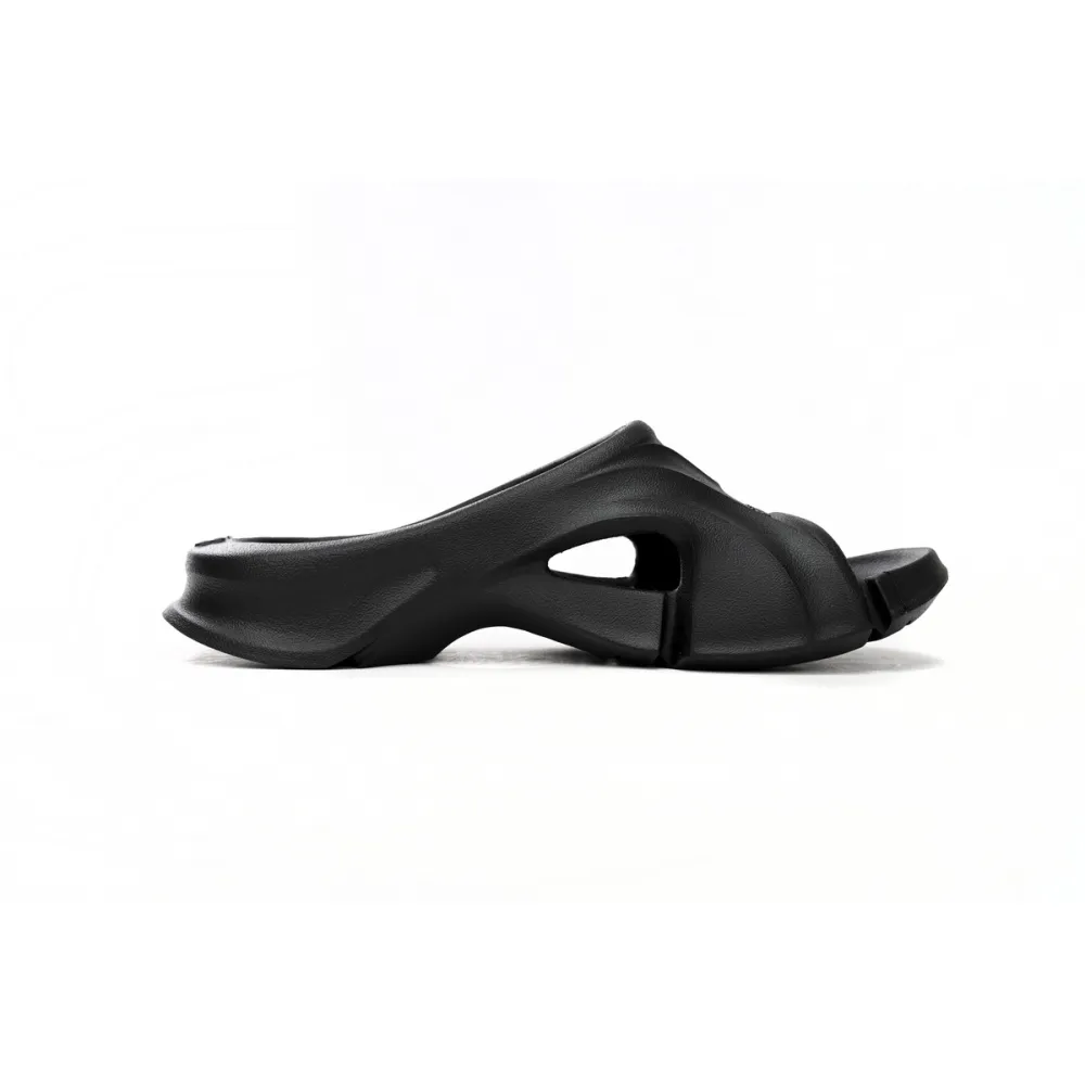 LJR Balenciaga Mold Slide Sandal Black,653873W3CE21000