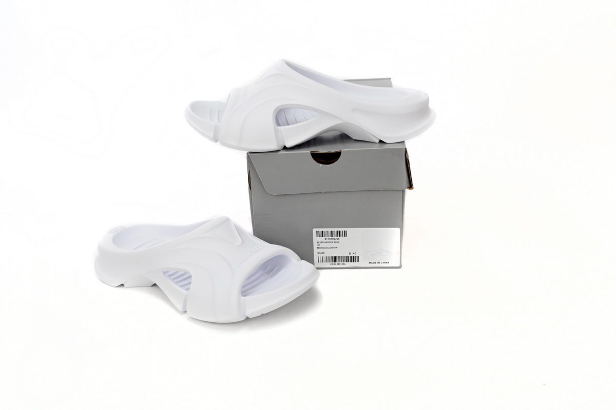 LJR Balenciaga Mold Slide Sandal White,653873W3CE29000