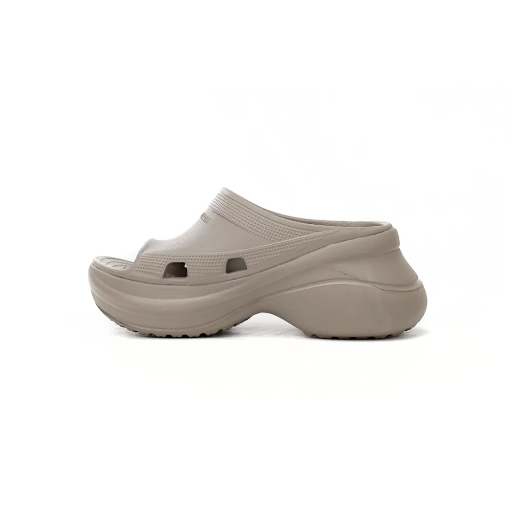 LJR Balenciaga x Crocs Pool Slide Sandals Beige,677386W1S8E2500