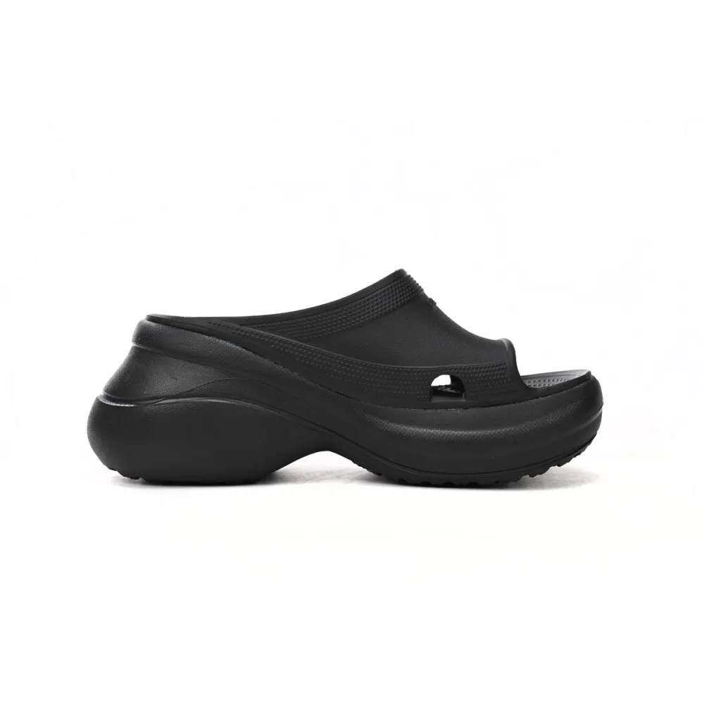 LJR Balenciaga x Crocs Pool Slide Sandals Black,677389W1S8E1000