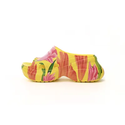 LJR Balenciaga x Crocs Pool Slide Sandals Tulip Print Multi,677389W1S8F7053 01