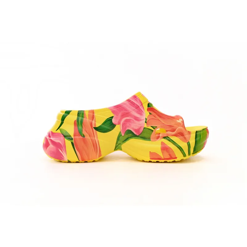 LJR Balenciaga x Crocs Pool Slide Sandals Tulip Print Multi,677389W1S8F7053