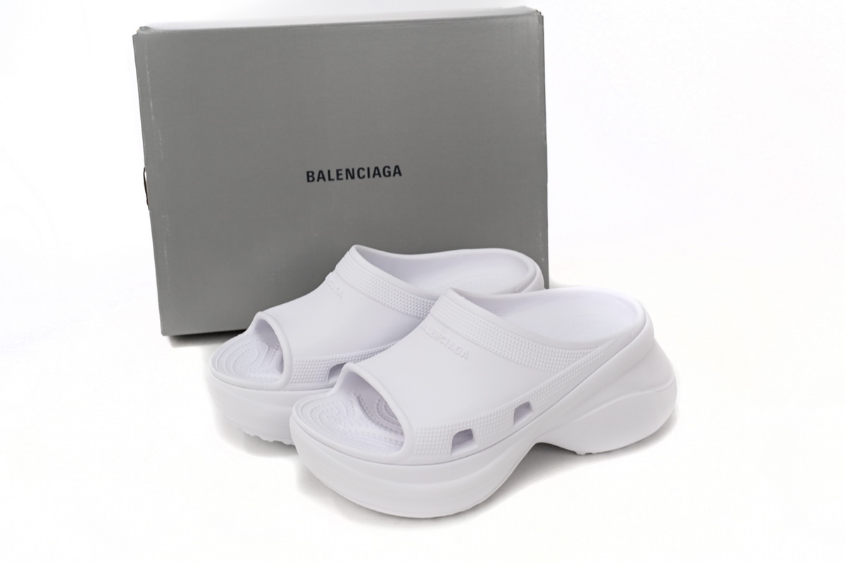 LJR Balenciaga x Crocs Pool Slide Sandals White, 677389W1S8E9000
