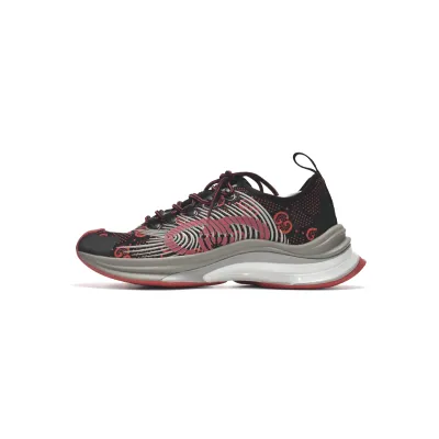 LJR GUCCI Run Sneakers Black Red,680900-USN10-8490 01