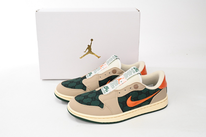 LJR Jordan 1 Low Green Orange Hook