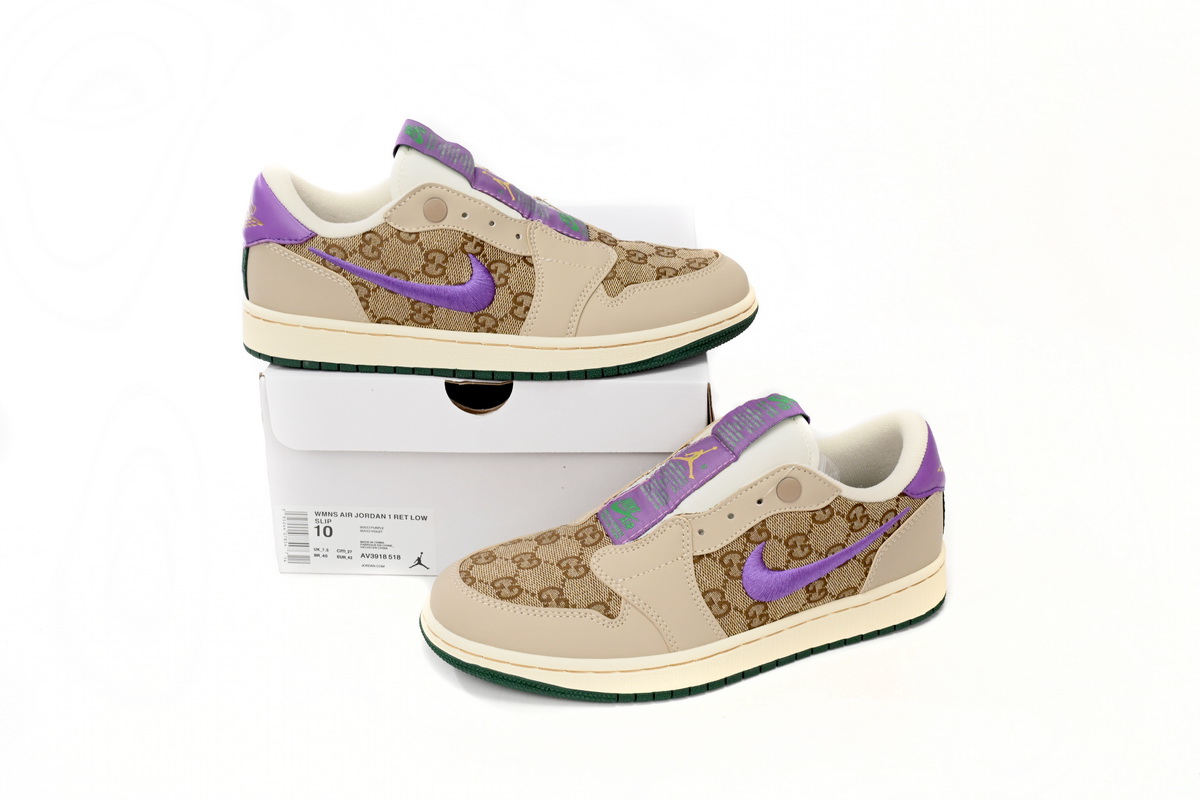 LJR Jordan 1 Low Gucci Purple