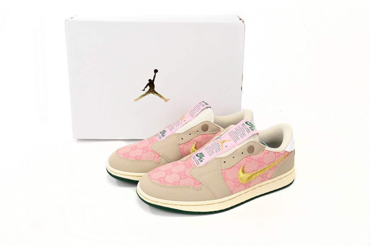 LJR Jordan 1 Low Pink Gold Hook