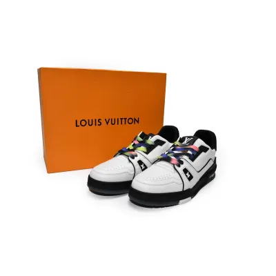 LJR Louis Vuitton  LV Trainer Black White,1A9ADA 02