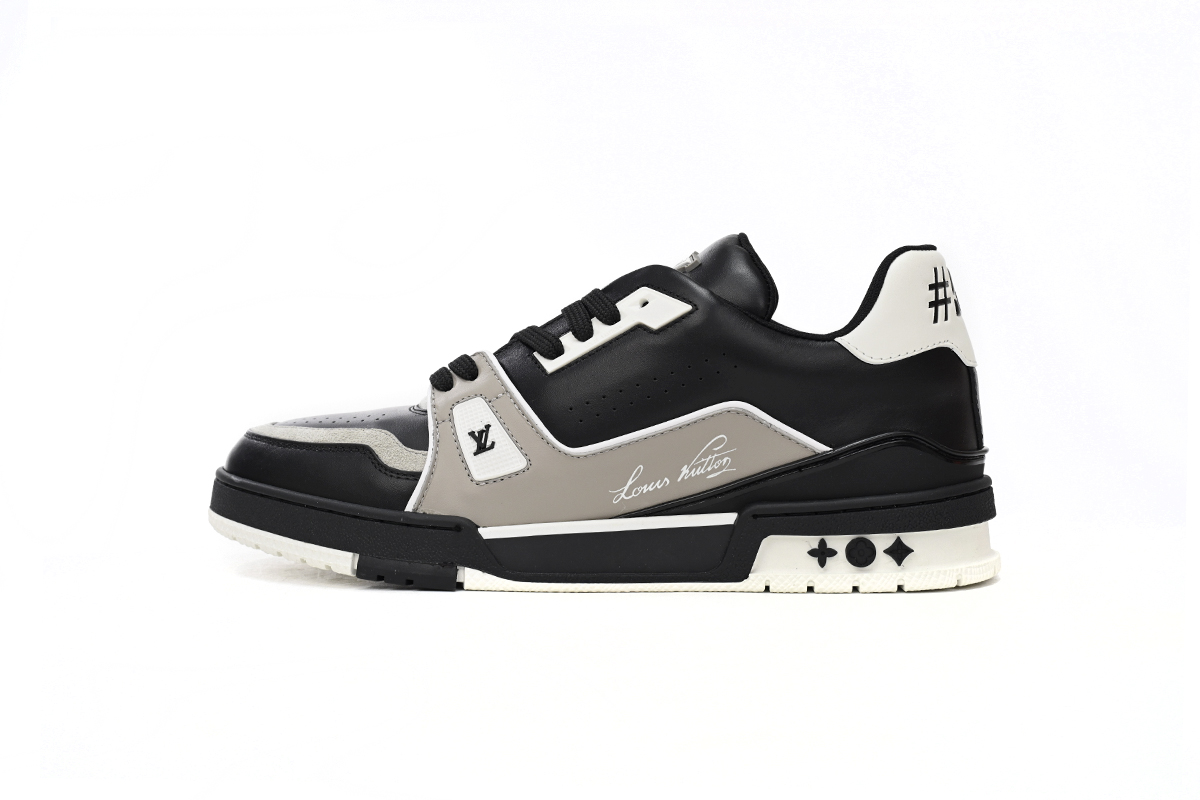 LJR Louis Vuitton LV Trainer Black Grey White,1AAHS2