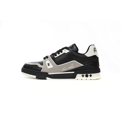 LJR Louis Vuitton LV Trainer Black Grey White,1AAHS2 01