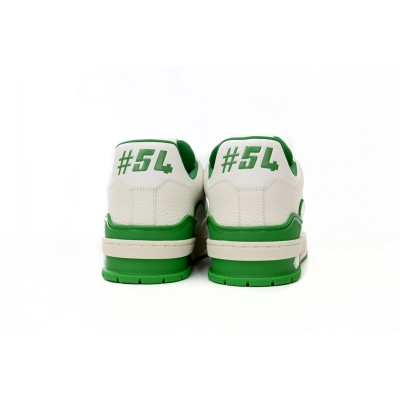 LJR Louis Vuitton Trainer All Blue White Green Lychee Pattern 02