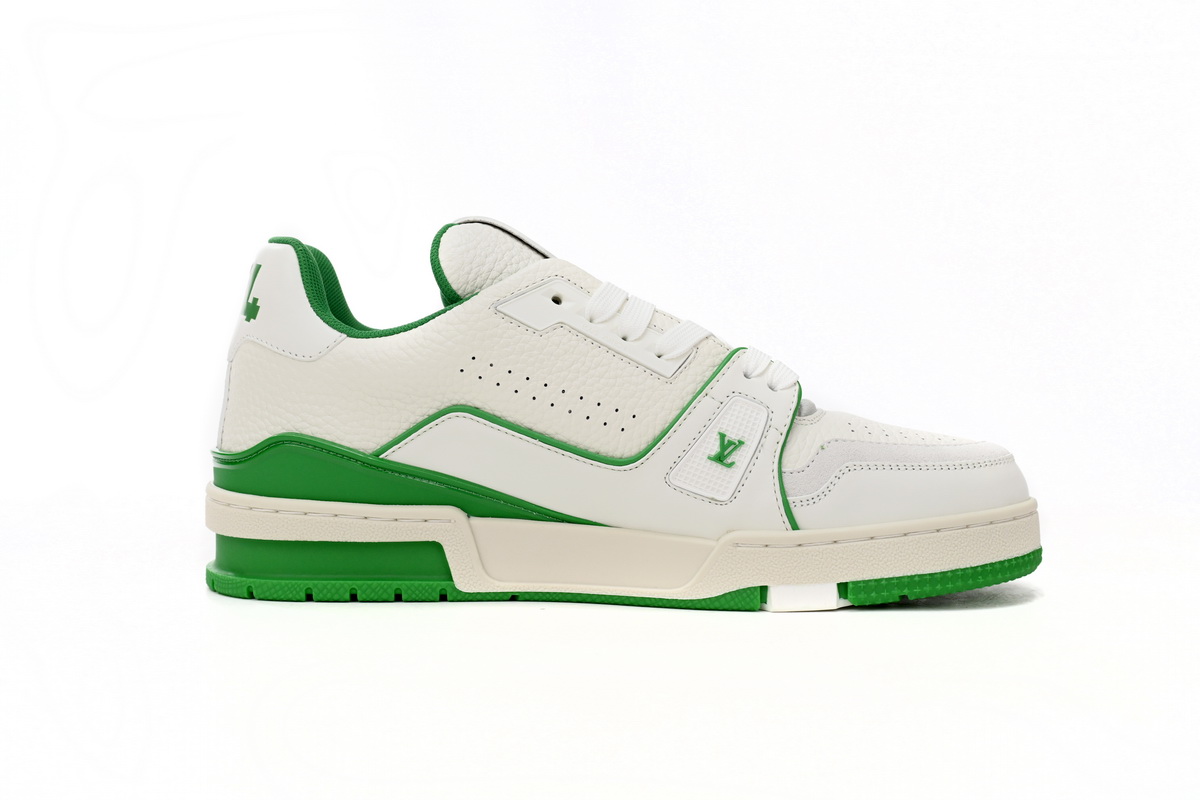 LJR Louis Vuitton Trainer All Blue White Green Lychee Pattern