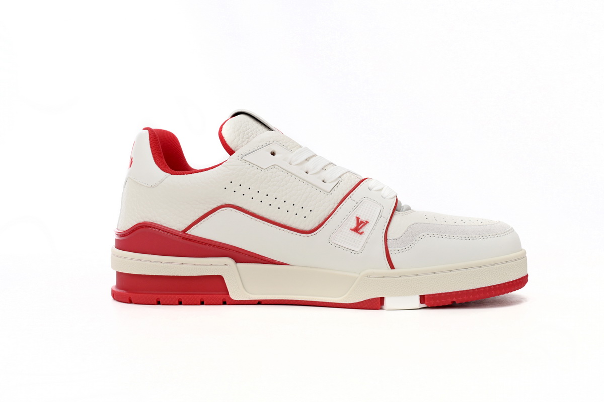 LJR Louis Vuitton Trainer All Blue White Red Lychee Pattern