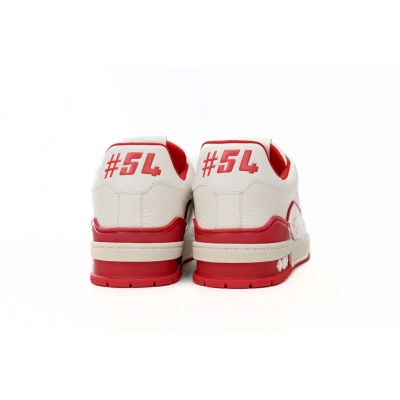 LJR Louis Vuitton Trainer All Blue White Red Lychee Pattern 02