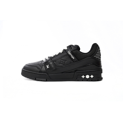LJR Louis Vuitton Trainer Black Embossed Monogram,1AARER 01