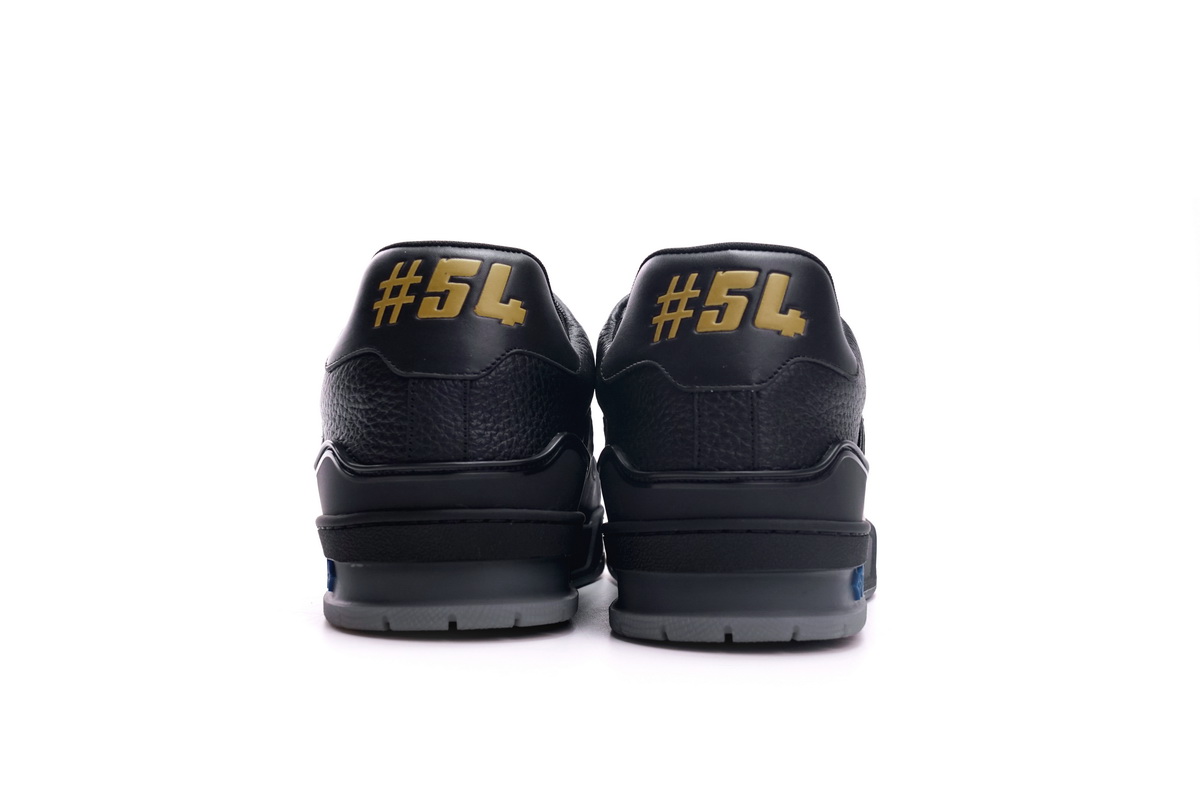 LJR Louis Vuitton Trainer Black Litchi Pattern