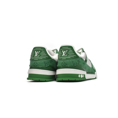 LJR Louis Vuitton Trainer Green Cloth Surface,VL1201 02