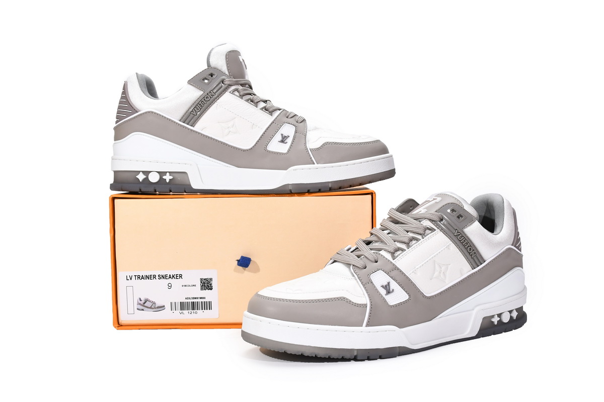 LJR Louis Vuitton Trainer Grey White,VL1210