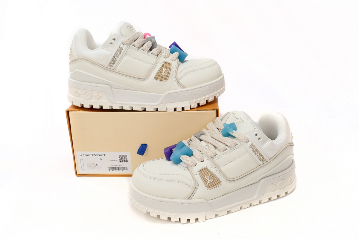 LJR Louis Vuitton Trainer LV Trainer Maxi White,1AB8RK