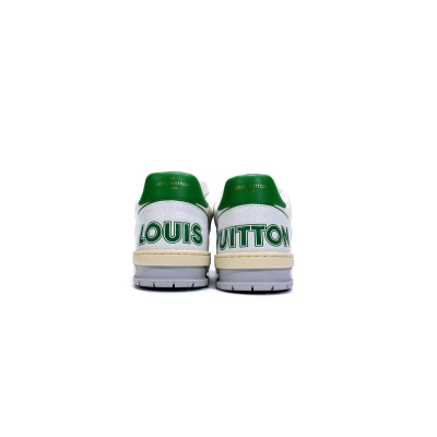 LJR Louis Vuitton Trainer White Green,1A98UX 02