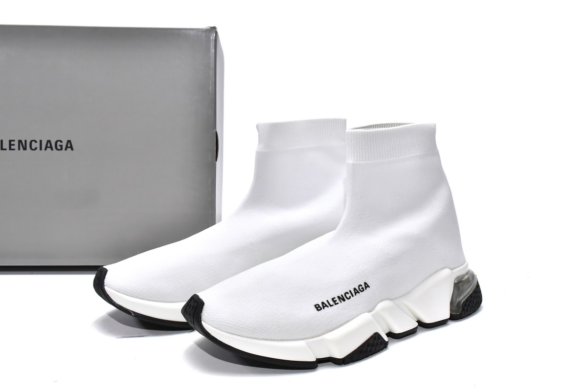 OG Balenciaga Speed Clear Sole White,607543 W2DB6 9951