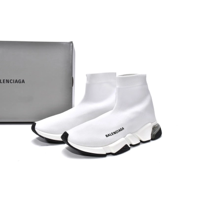 OG Balenciaga Speed Clear Sole White,607543 W2DB6 9951 02