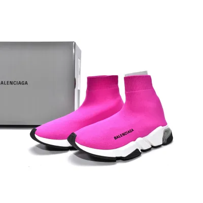 OG Balenciaga Speed Trainer Clearsole Rose Red 02