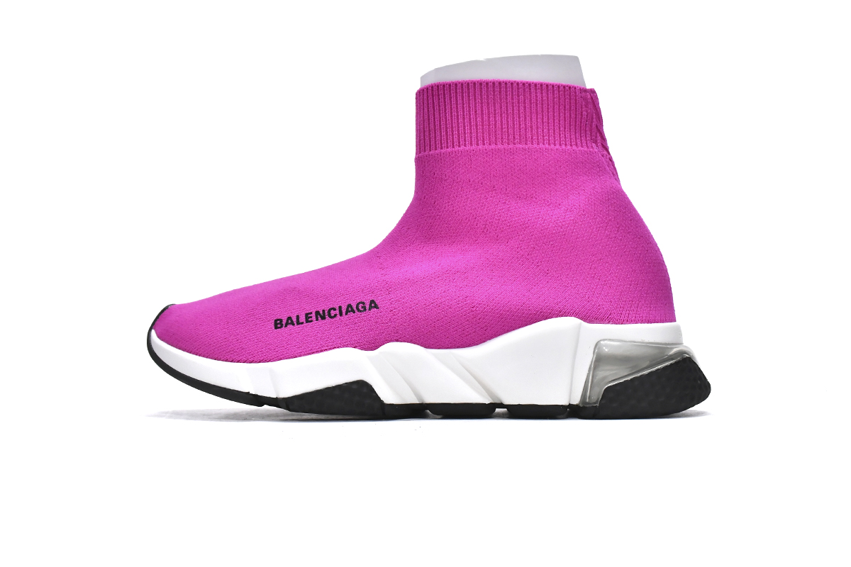 OG Balenciaga Speed Trainer Clearsole Rose Red