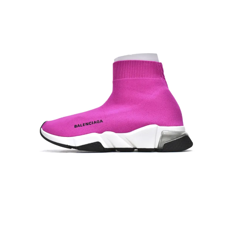 OG Balenciaga Speed Trainer Clearsole Rose Red