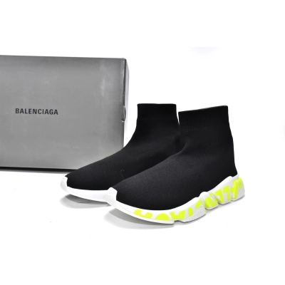 OG Balenciaga Speed White Fluo Yellow Sole 02
