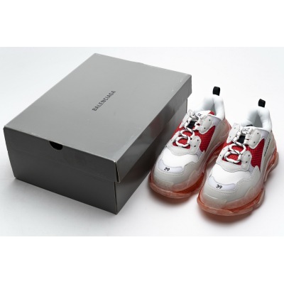 LJR Balenciaga Triple S White Red,544351 W09E1 4552 02