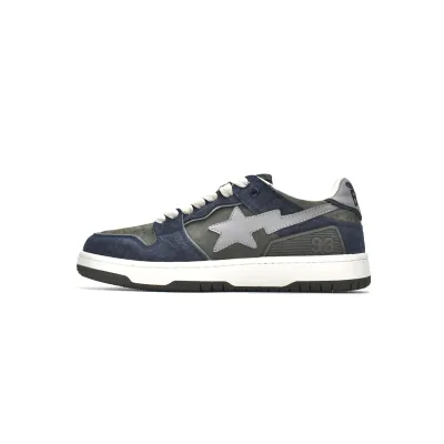 LJR A Bathing Ape Bape Sk8 Sta Low Dark Blue Gray,1G70-109-0010 01