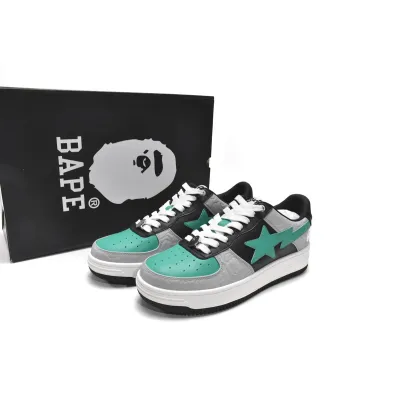 LJR A Bathing Ape Bape Sk8 Sta Low Gray Green Black,1G70-109-0003 02