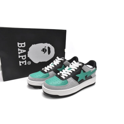 LJR A Bathing Ape Bape Sk8 Sta Low Gray Green Black,1G70-109-0003 02