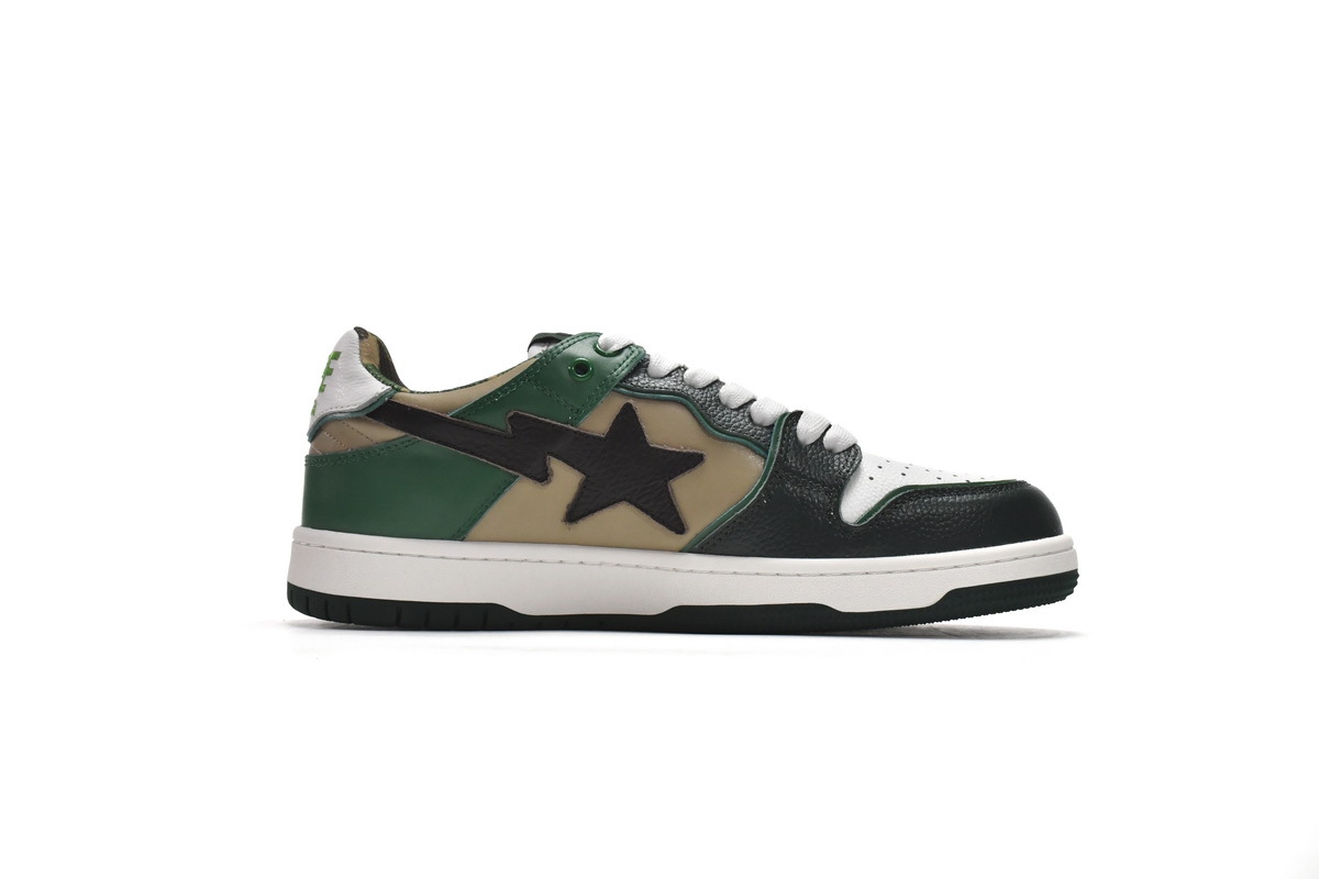 LJR A Bathing Ape Bape Sk8 Sta Low Green Hills Black Green,1G70-109-0027