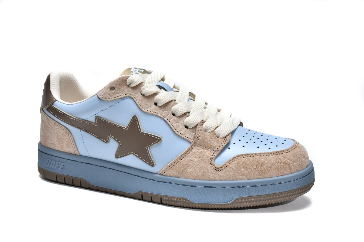 LJR A Bathing Ape Bape Sk8 Sta Low Ice Cream Blue Pink,1G70-109-0013