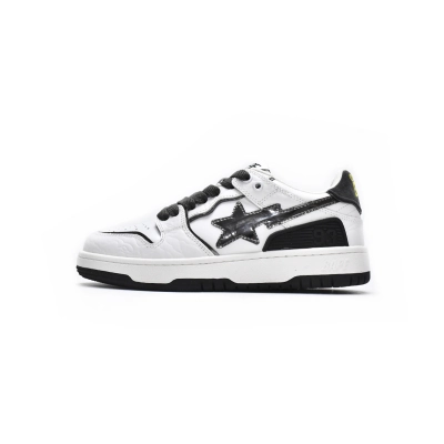 LJR A Bathing Ape Bape Sk8 Sta Low Embossed White Silver,1H80-191-020 01