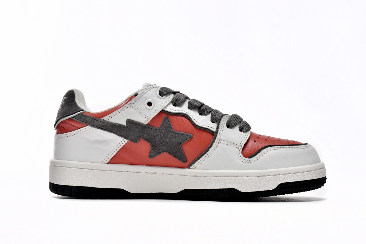 LJR A Bathing Ape Bape Sk8 Sta Low Ultraman White  Red,1G70-109-0020