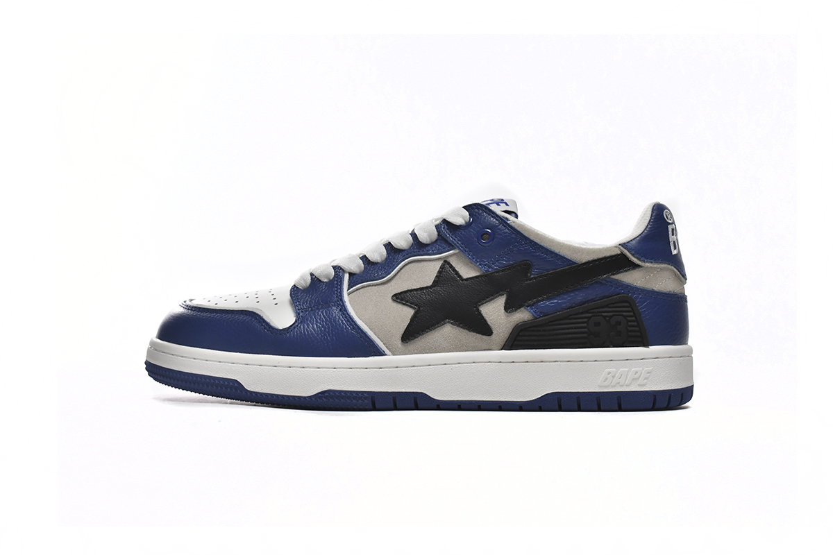 LJR A Bathing Ape Bape Sk8 Sta Low White Sea Blue,1G70-109-0029