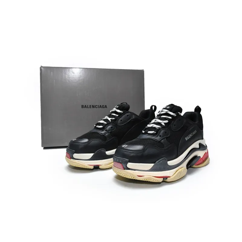 LJR Balenciaga Triple S Black White Red,533882 W0901 1000