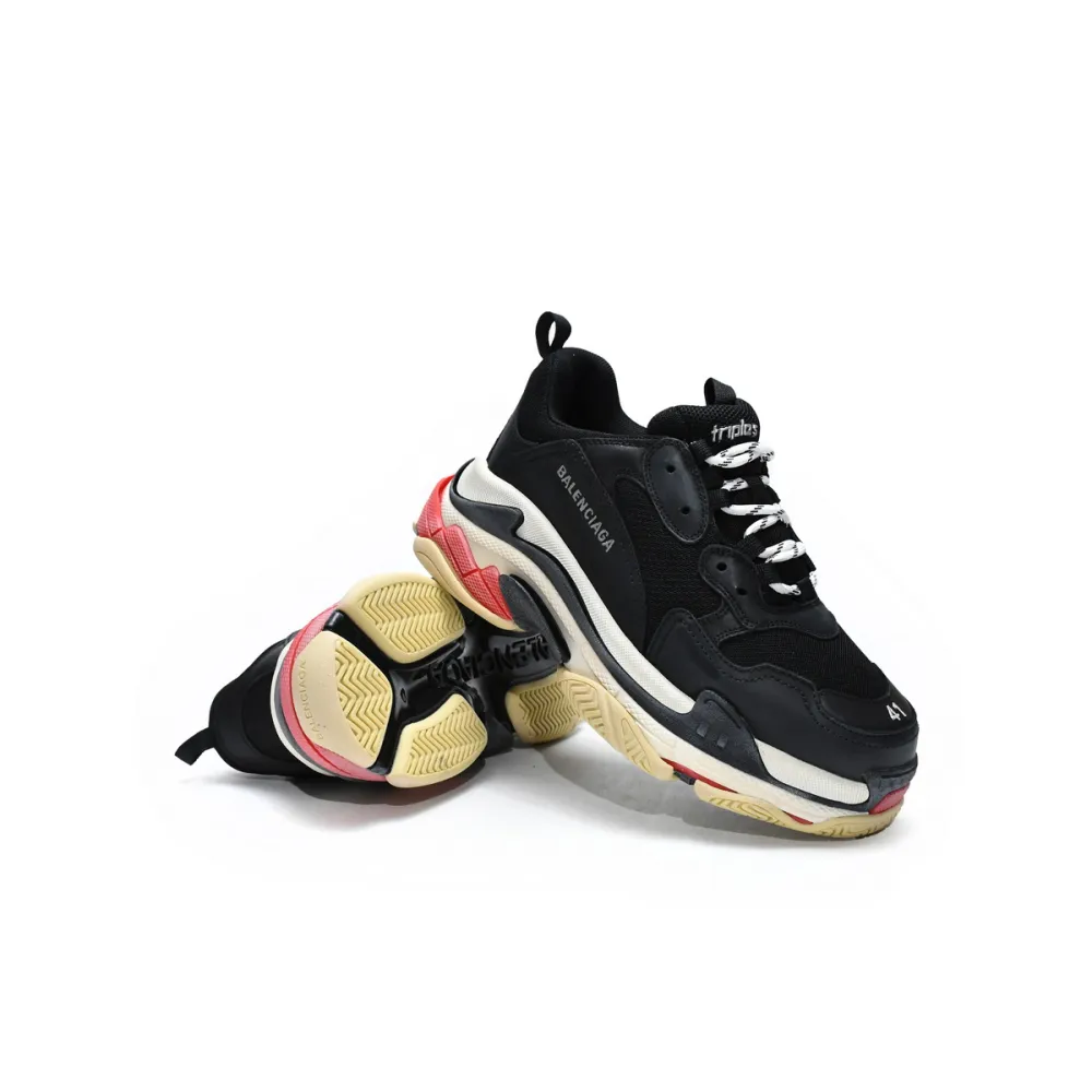 LJR Balenciaga Triple S Black White Red,533882 W0901 1000