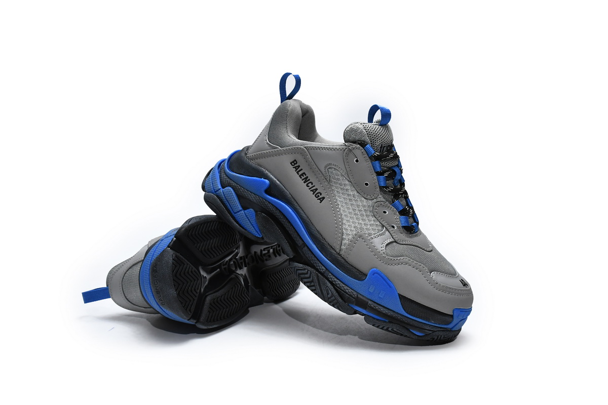 LJR Balenciaga x adidas Triple S Grey Sapphire,536737 W09ON1 9018