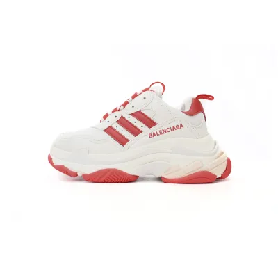 LJR Balenciaga x adidas Triple S White Red (Women's), ID4734 01