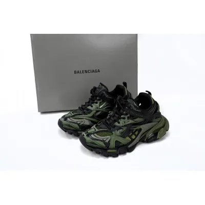 LJR Balenciaga Track 2 Sneaker Military Black Green,568614 W3AE1 2311 02