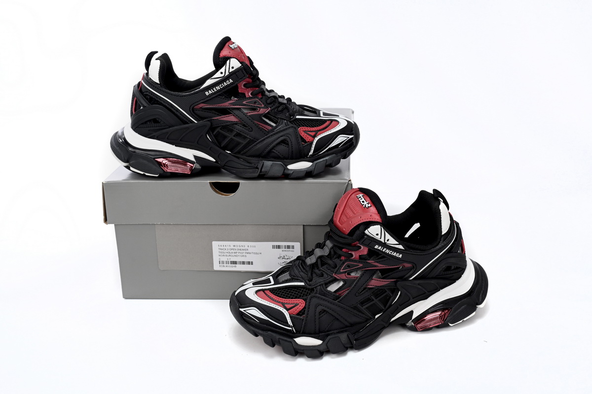 LJR Balenciaga Track 2 Sneaker Military Black White Red,568614 W2GN3 6000