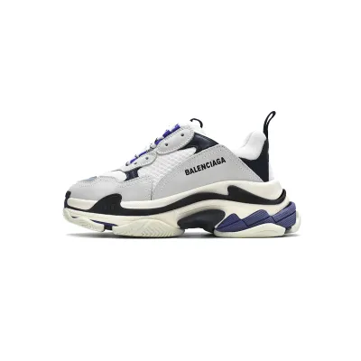 LJR Balenciaga Triple S White Dark Blue,534217 W09E1 9000 01